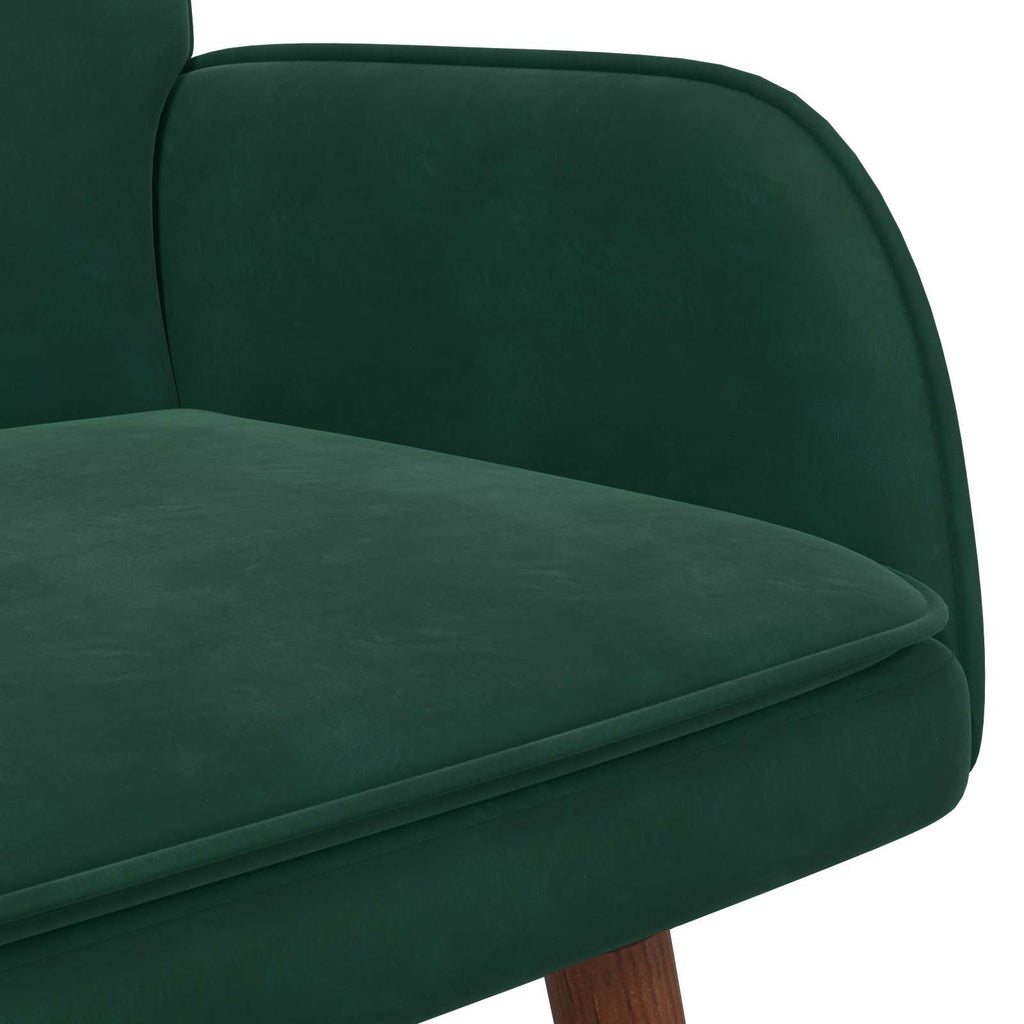 vidaXL Sofa dwuosobowa Ciemnozielony 115 x 61 x 87 cm Welur