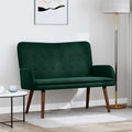 vidaXL Sofa dwuosobowa Ciemnozielony 115 x 61 x 87 cm Welur