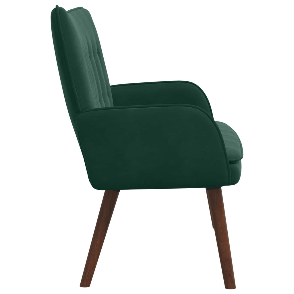vidaXL Sofa dwuosobowa Ciemnozielony 115 x 61 x 87 cm Welur