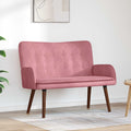 vidaXL Sofa dwuosobowa różowy 115 x 61 x 87 cm Welur