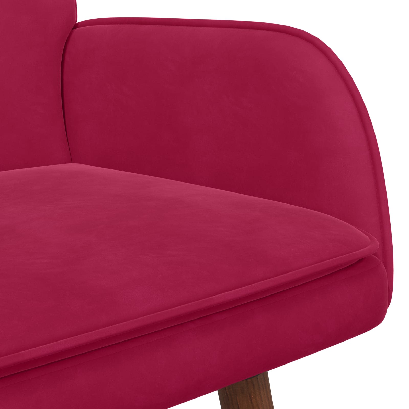 vidaXL Sofa dwuosobowa Czerwone wino 115 x 61 x 87 cm Welur