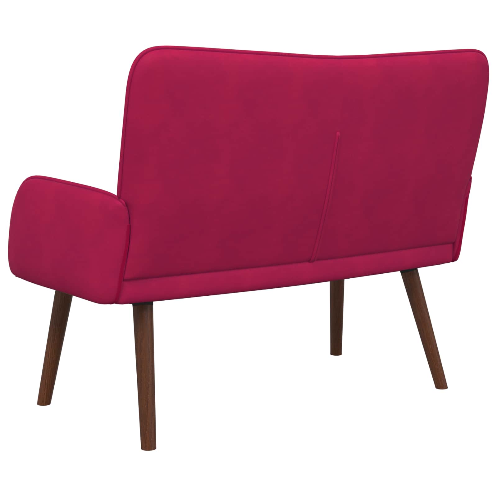 vidaXL Sofa dwuosobowa Czerwone wino 115 x 61 x 87 cm Welur