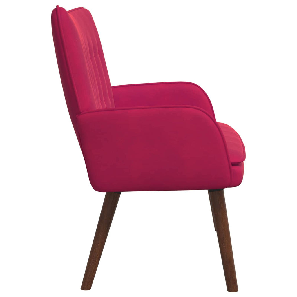 vidaXL Sofa dwuosobowa Czerwone wino 115 x 61 x 87 cm Welur