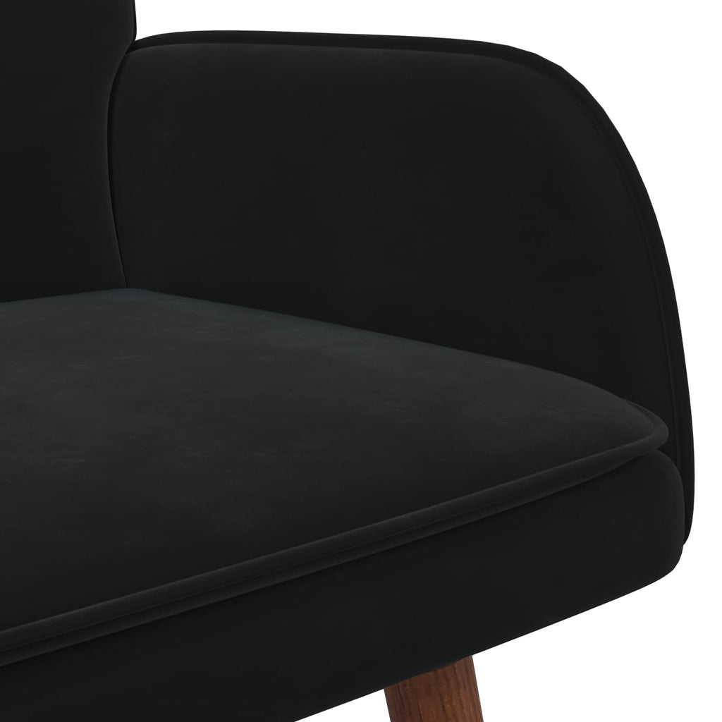 vidaXL Sofa dwuosobowa Czarny 115 x 61 x 87 cm Welur