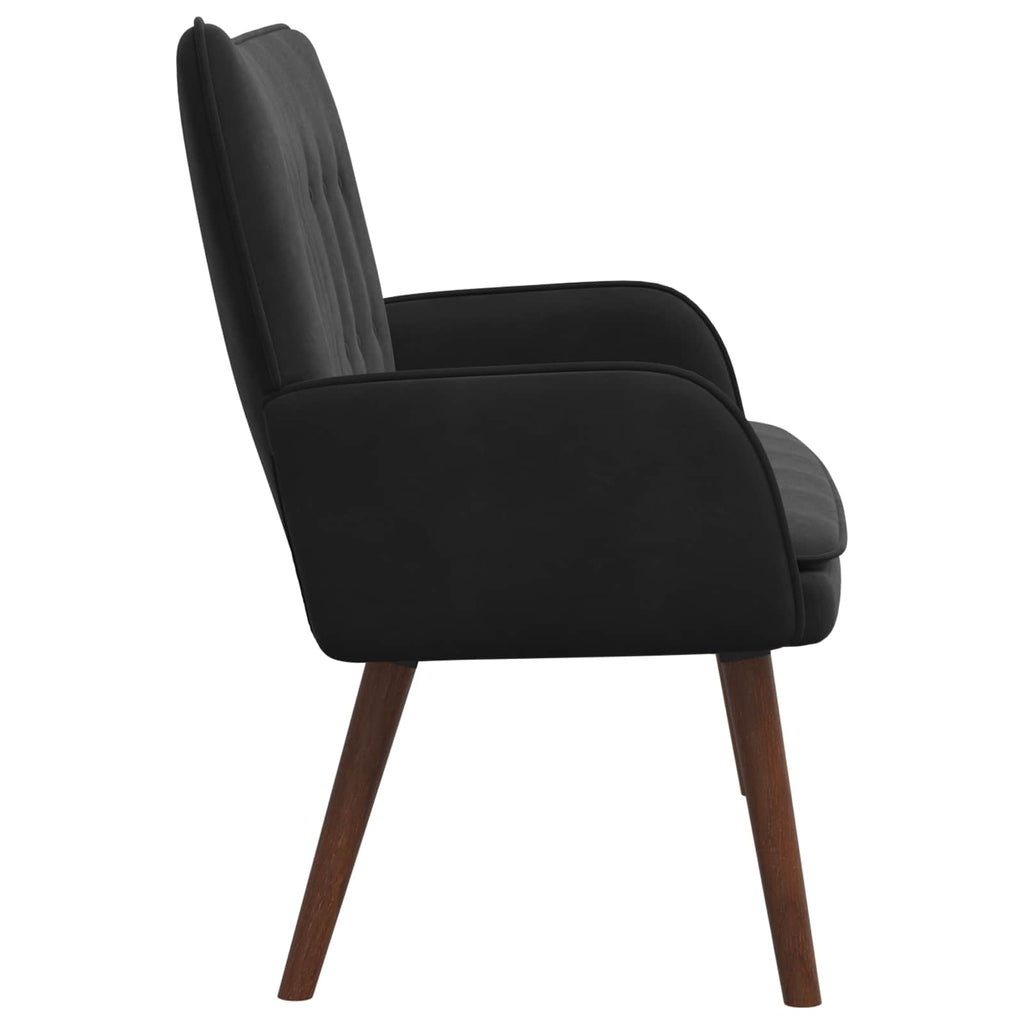 vidaXL Sofa dwuosobowa Czarny 115 x 61 x 87 cm Welur