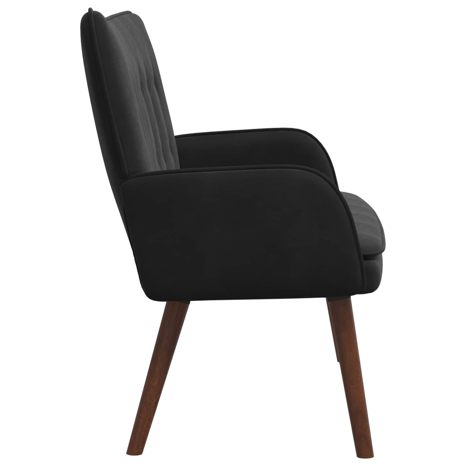 vidaXL Sofa dwuosobowa Czarny 115 x 61 x 87 cm Welur