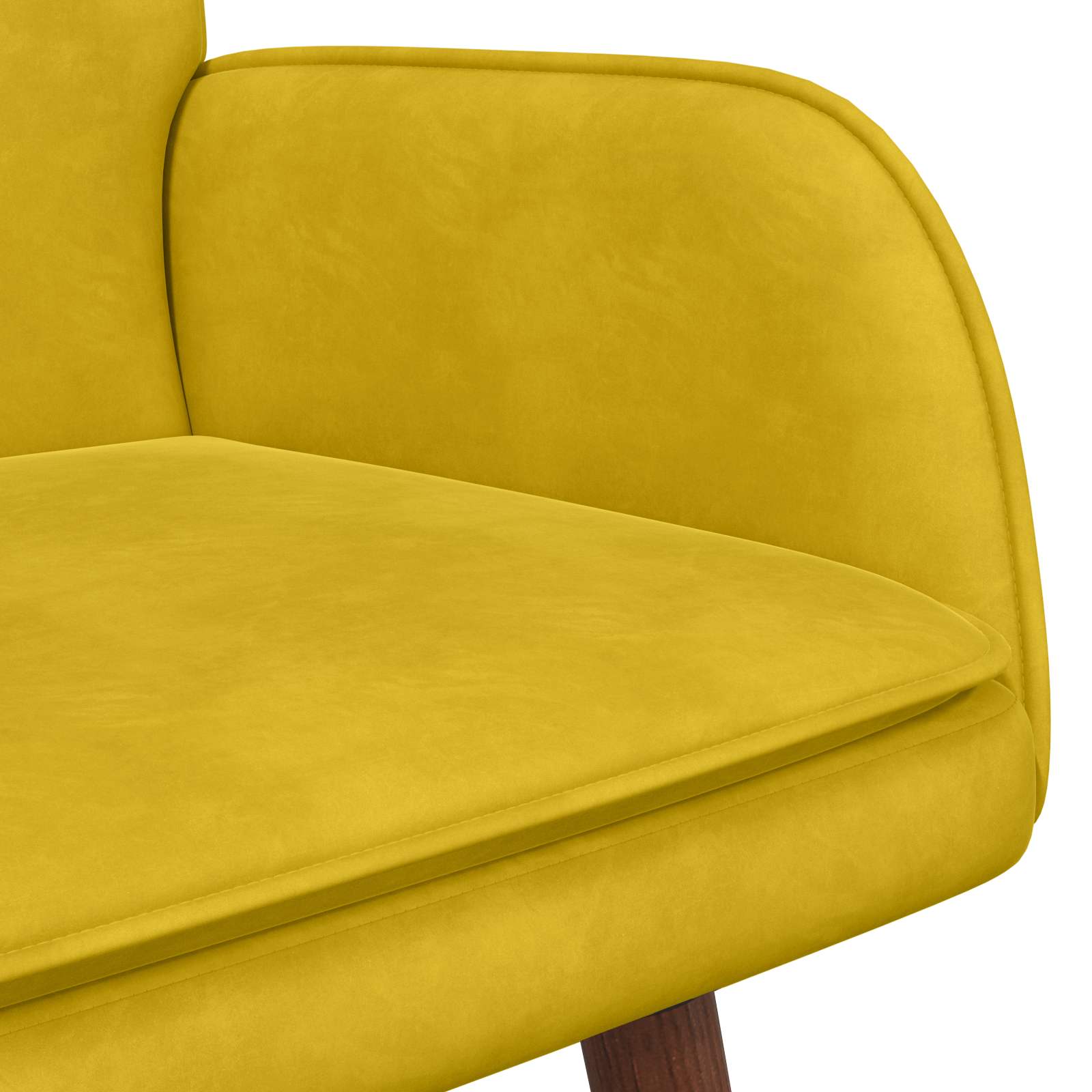 vidaXL Sofa dwuosobowa żółty 115 x 61 x 87 cm Welur
