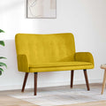 vidaXL Sofa dwuosobowa żółty 115 x 61 x 87 cm Welur