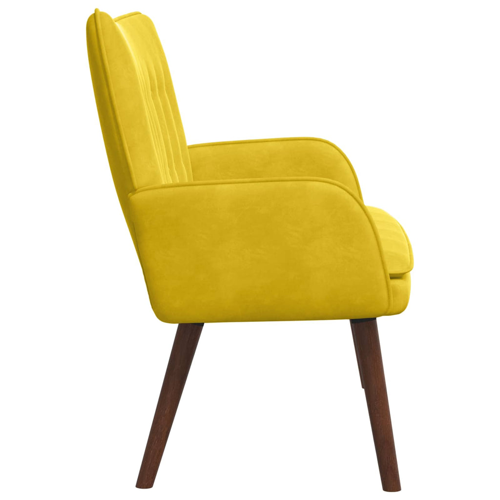 vidaXL Sofa dwuosobowa żółty 115 x 61 x 87 cm Welur
