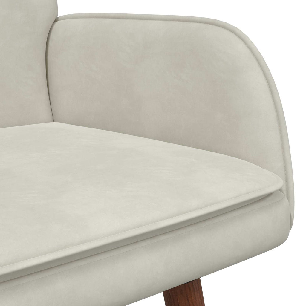 vidaXL Sofa dwuosobowa kremowy 115 x 61 x 87 cm Welur