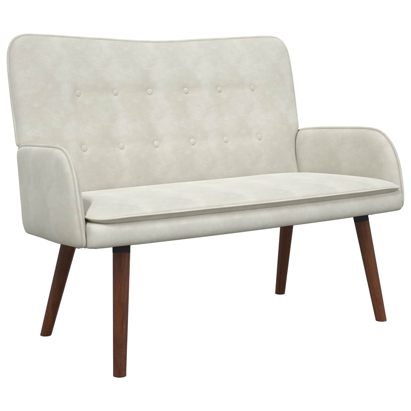 vidaXL Sofa dwuosobowa kremowy 115 x 61 x 87 cm Welur