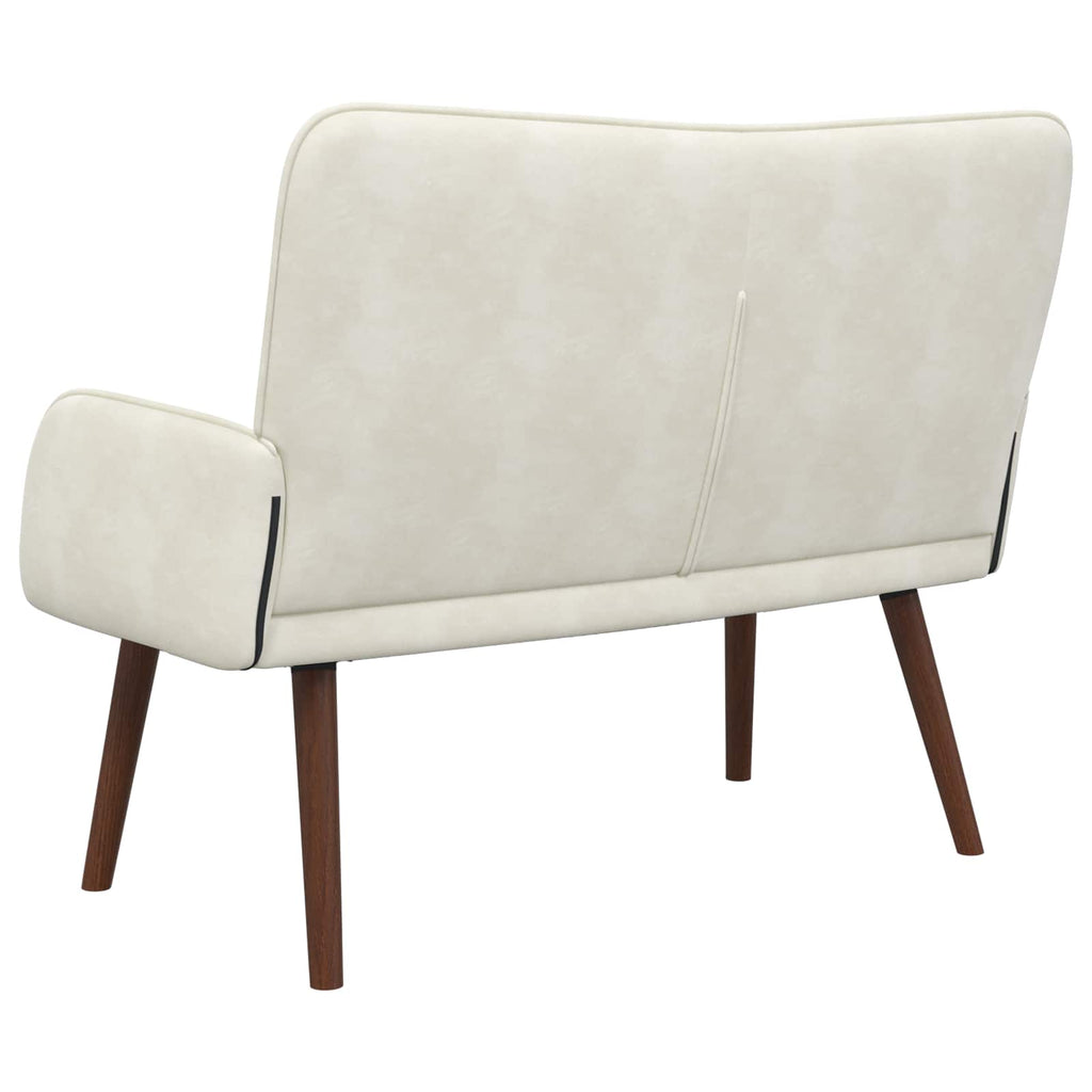vidaXL Sofa dwuosobowa kremowy 115 x 61 x 87 cm Welur