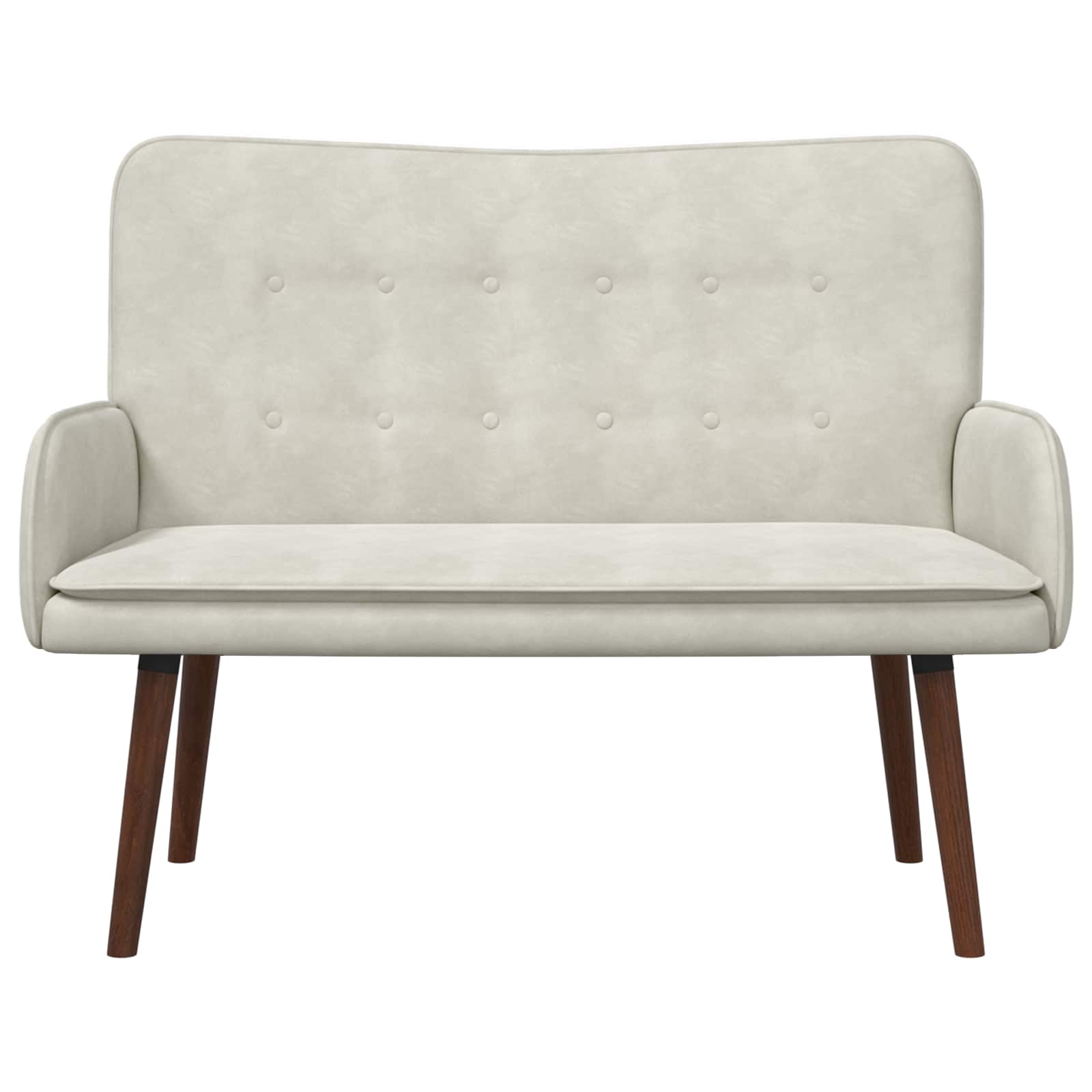 vidaXL Sofa dwuosobowa kremowy 115 x 61 x 87 cm Welur