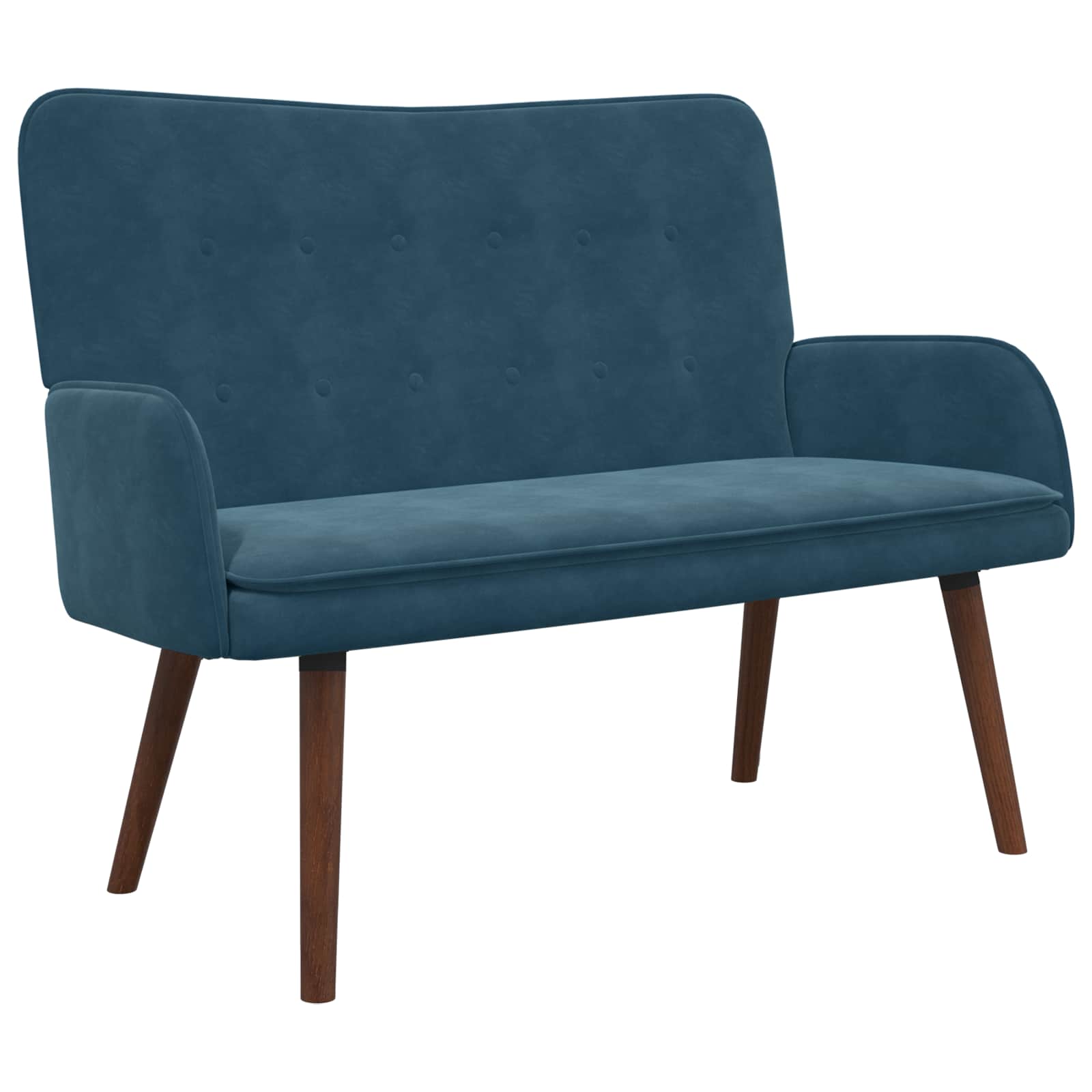 vidaXL Sofa dwuosobowa niebieski 115 x 61 x 87 cm Welur