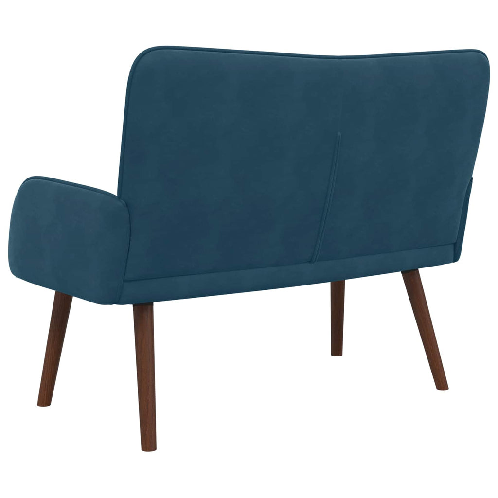 vidaXL Sofa dwuosobowa niebieski 115 x 61 x 87 cm Welur