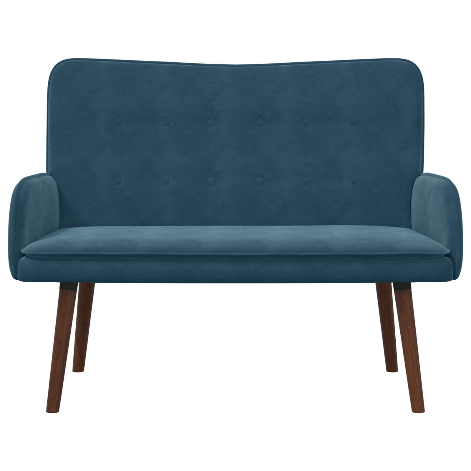 vidaXL Sofa dwuosobowa niebieski 115 x 61 x 87 cm Welur