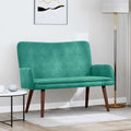 vidaXL Sofa dwuosobowa Turkusowy 115 x 61 x 87 cm Welur