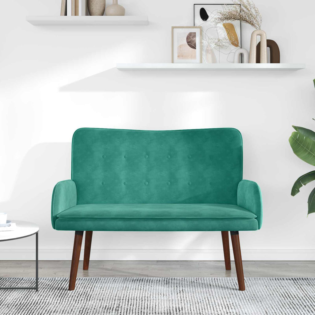 vidaXL Sofa dwuosobowa Turkusowy 115 x 61 x 87 cm Welur