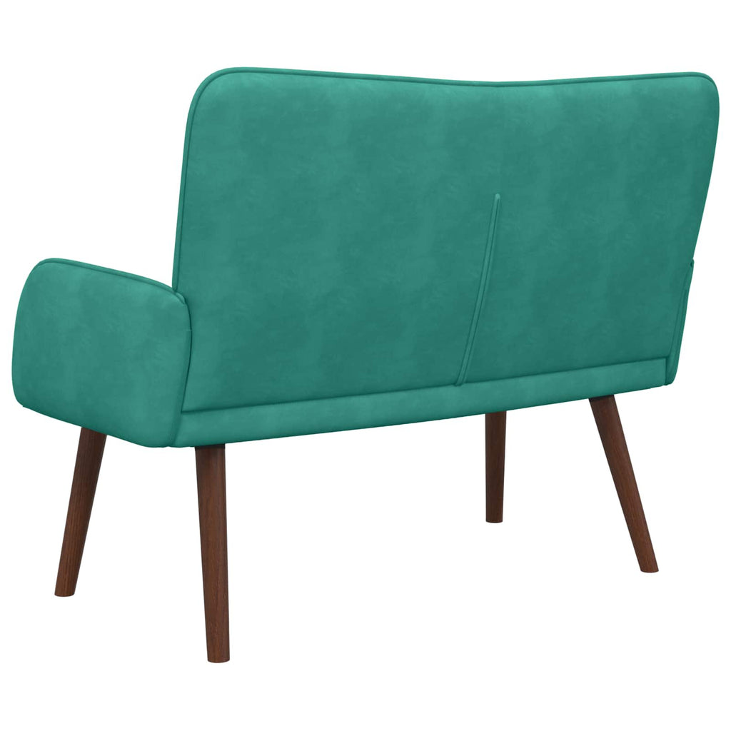 vidaXL Sofa dwuosobowa Turkusowy 115 x 61 x 87 cm Welur