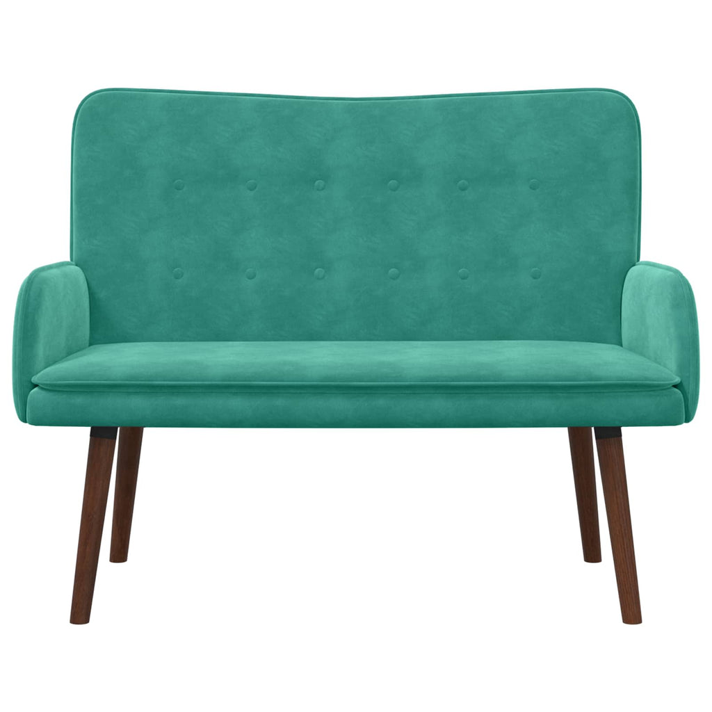 vidaXL Sofa dwuosobowa Turkusowy 115 x 61 x 87 cm Welur