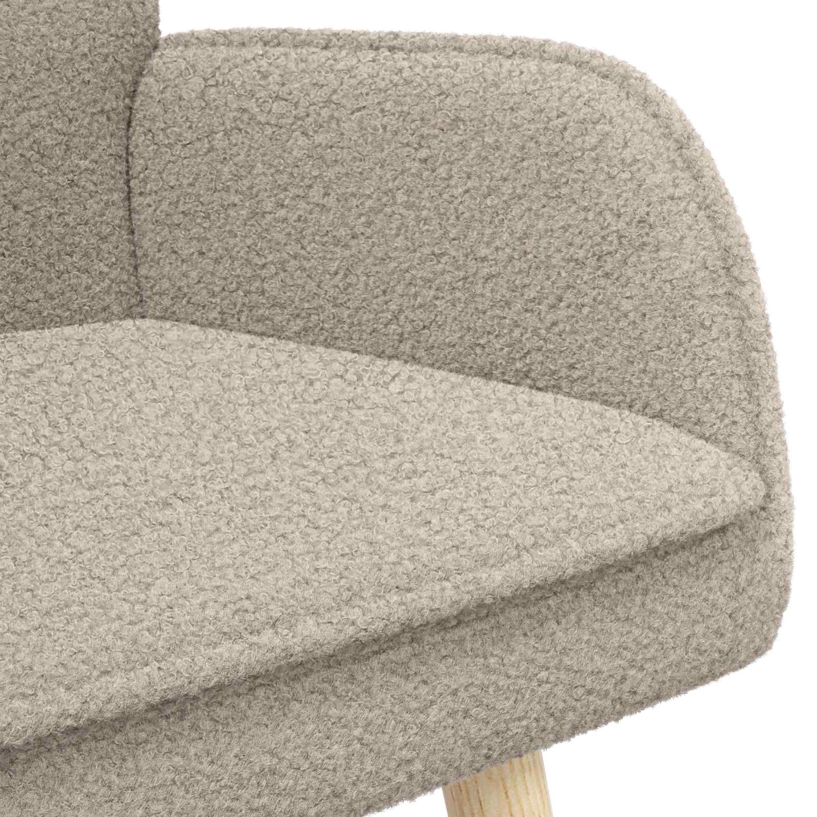 vidaXL Sofa dwuosobowa jasnoszary 115 x 61 x 87 cm Bouclé