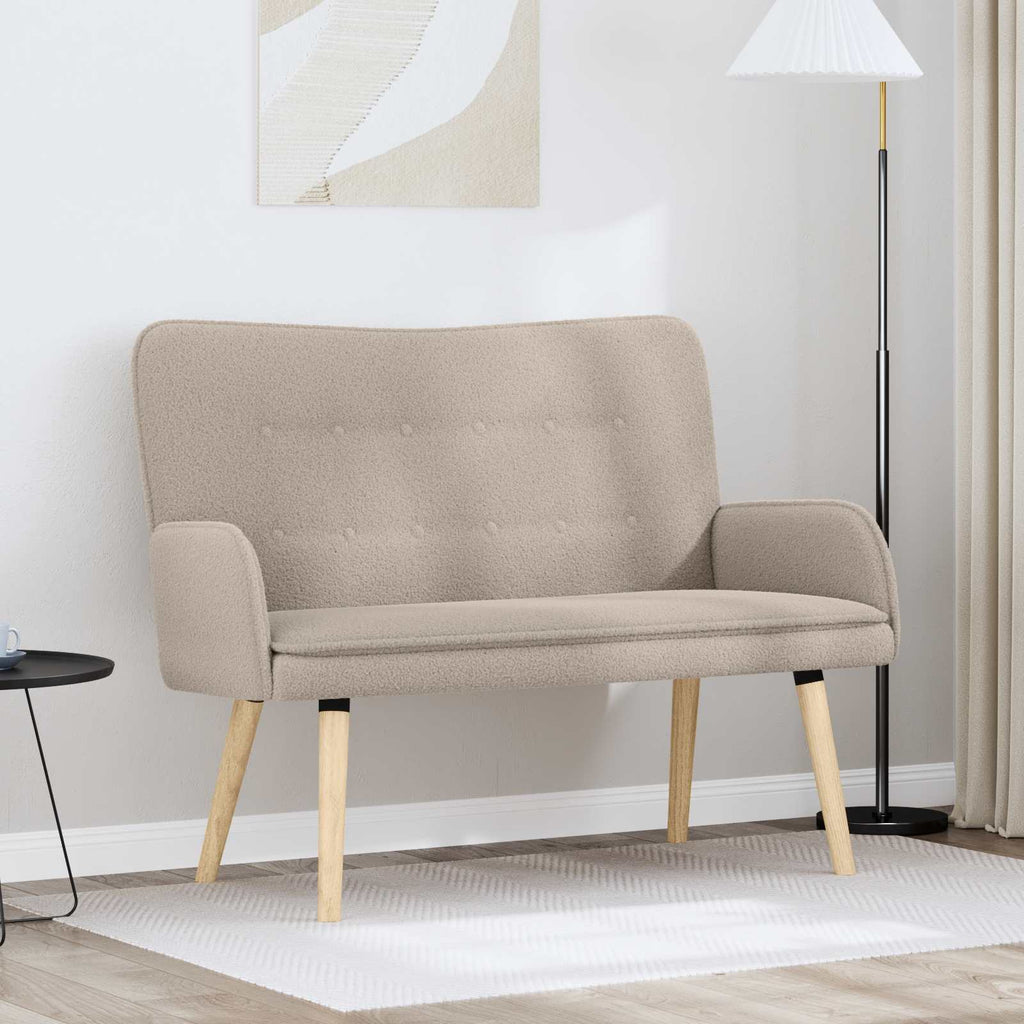 vidaXL Sofa dwuosobowa jasnoszary 115 x 61 x 87 cm Bouclé