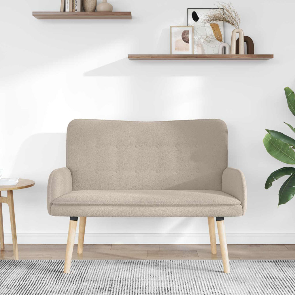 vidaXL Sofa dwuosobowa jasnoszary 115 x 61 x 87 cm Bouclé