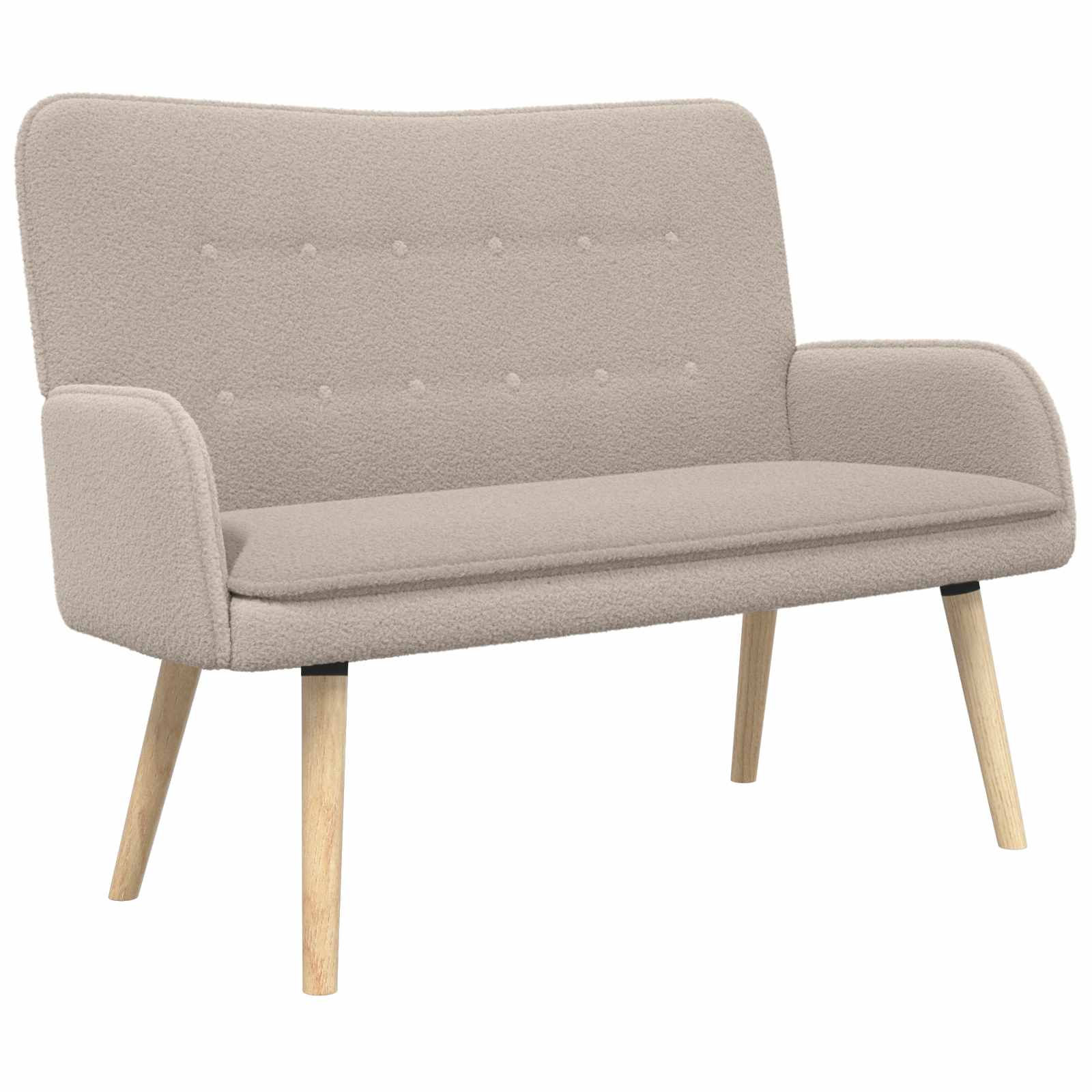vidaXL Sofa dwuosobowa jasnoszary 115 x 61 x 87 cm Bouclé