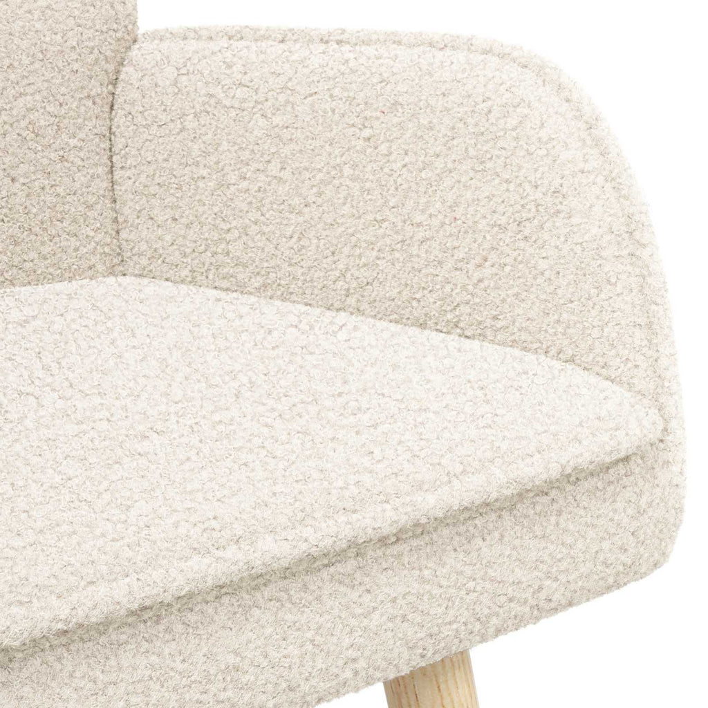 vidaXL Sofa dwuosobowa kremowy 115 x 61 x 87 cm Bouclé