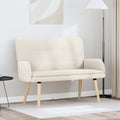 vidaXL Sofa dwuosobowa kremowy 115 x 61 x 87 cm Bouclé