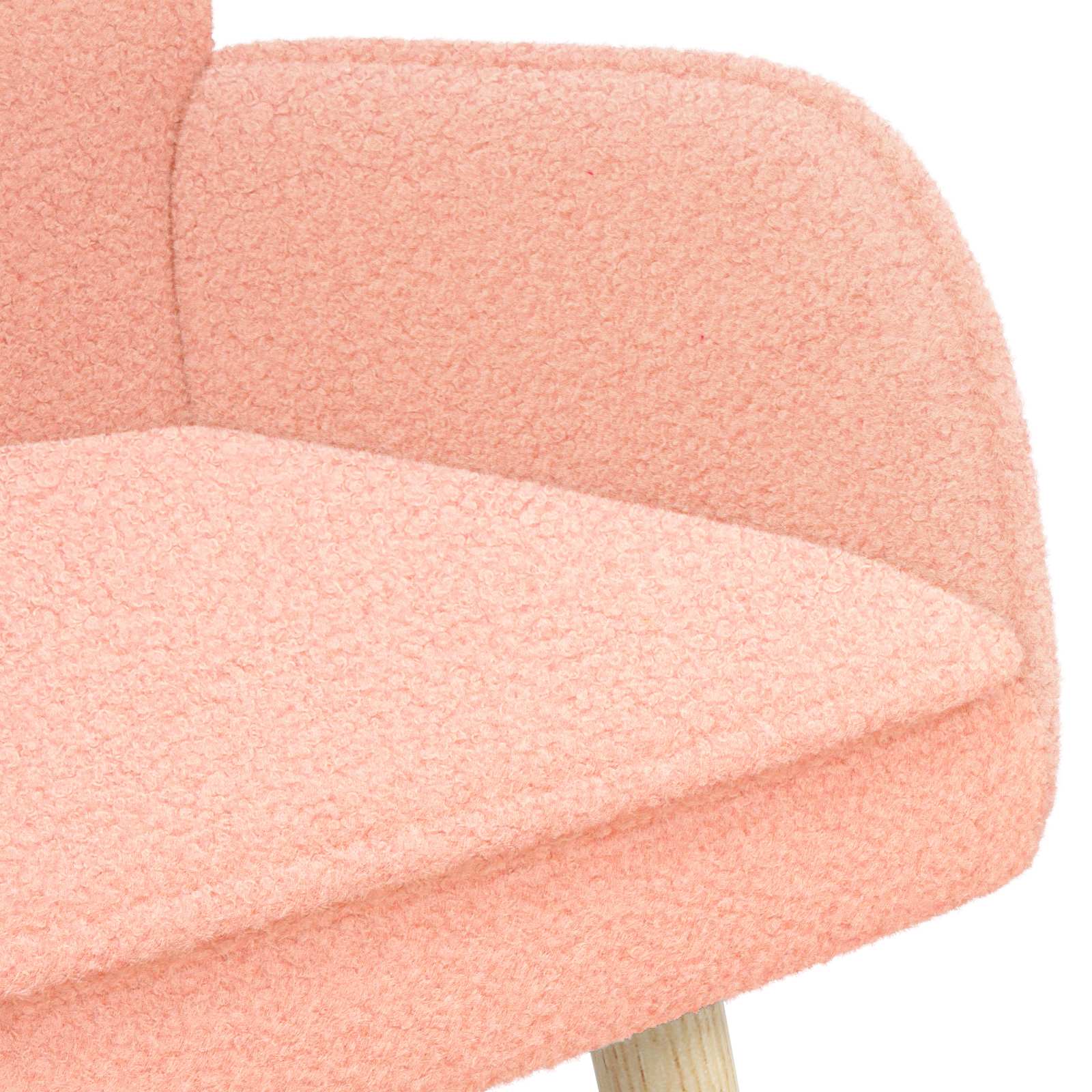 vidaXL Sofa dwuosobowa różowy 115 x 61 x 87 cm Bouclé