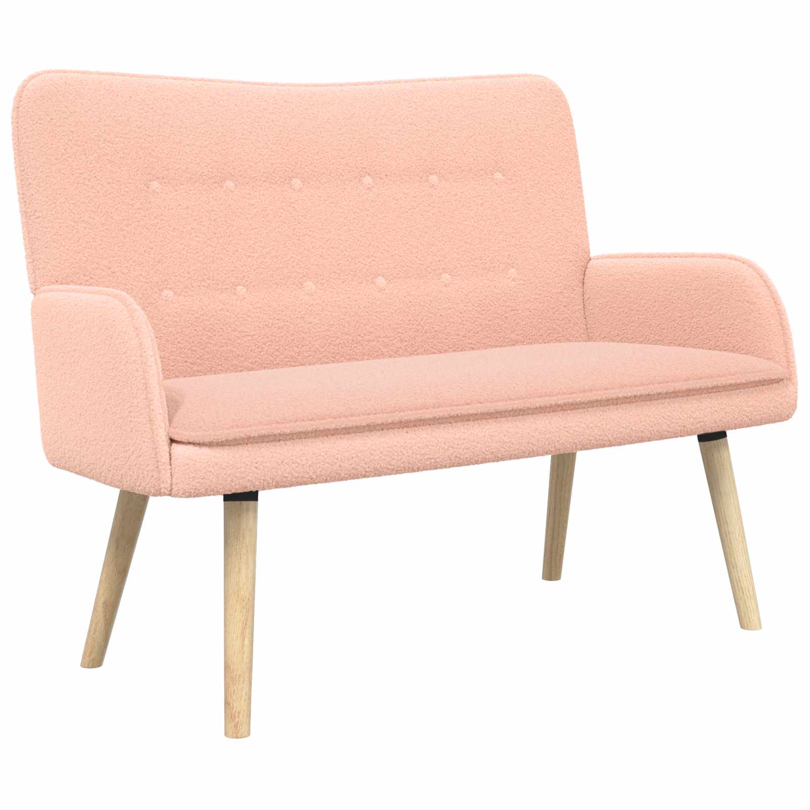 vidaXL Sofa dwuosobowa różowy 115 x 61 x 87 cm Bouclé