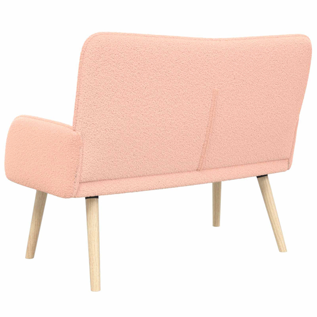 vidaXL Sofa dwuosobowa różowy 115 x 61 x 87 cm Bouclé