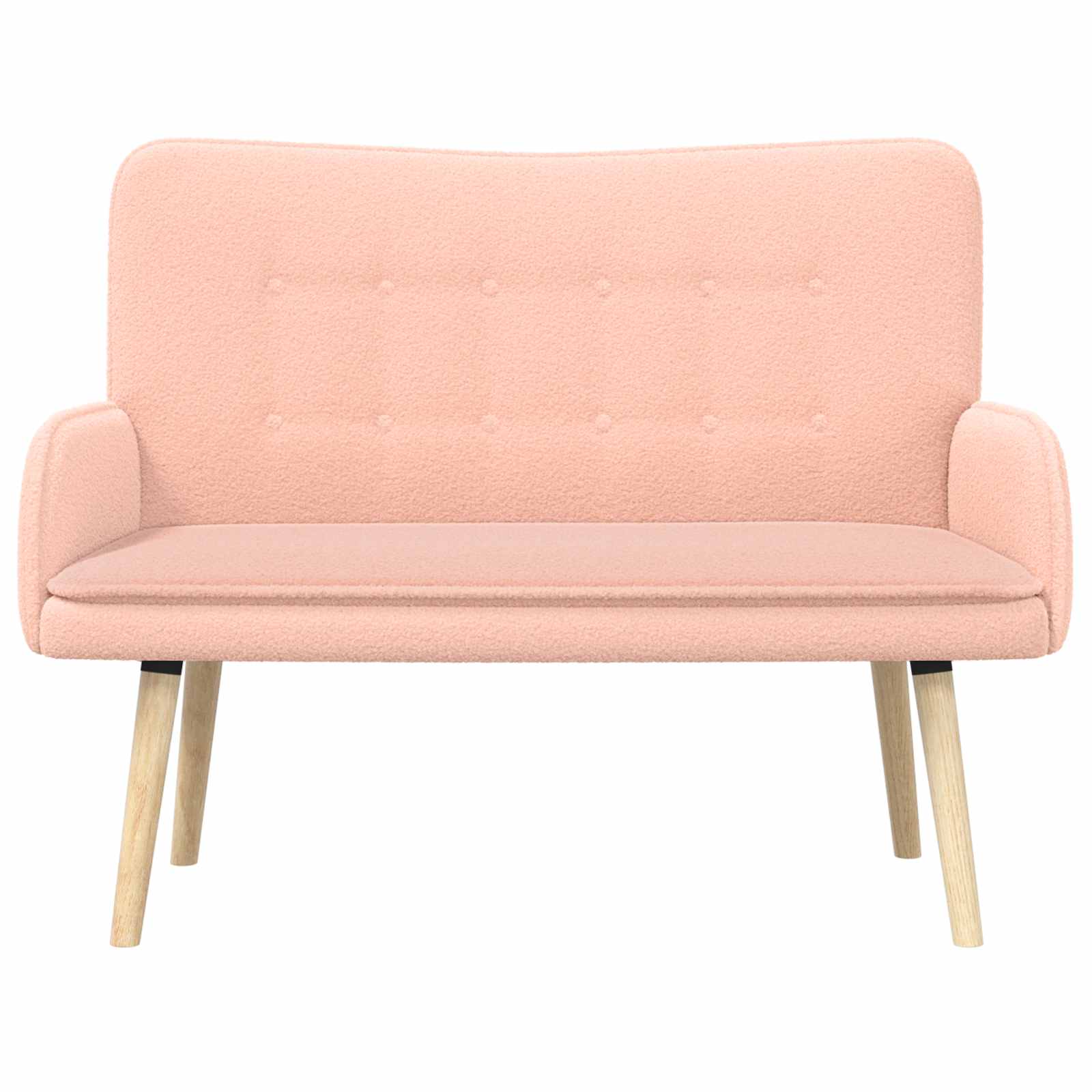 vidaXL Sofa dwuosobowa różowy 115 x 61 x 87 cm Bouclé