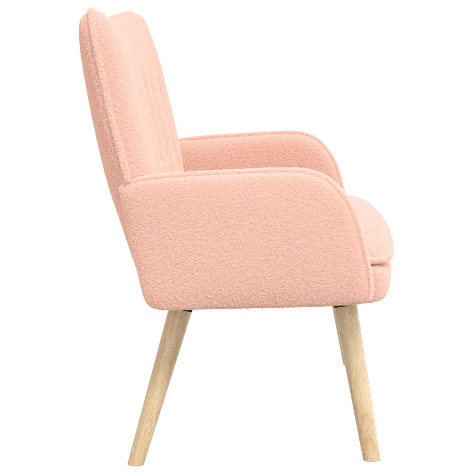 vidaXL Sofa dwuosobowa różowy 115 x 61 x 87 cm Bouclé