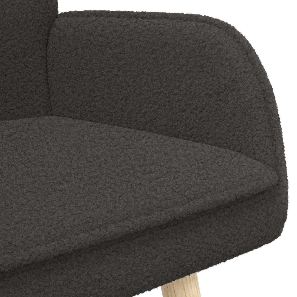 vidaXL Sofa dwuosobowa ciemnoszary 115 x 61 x 87 cm Bouclé