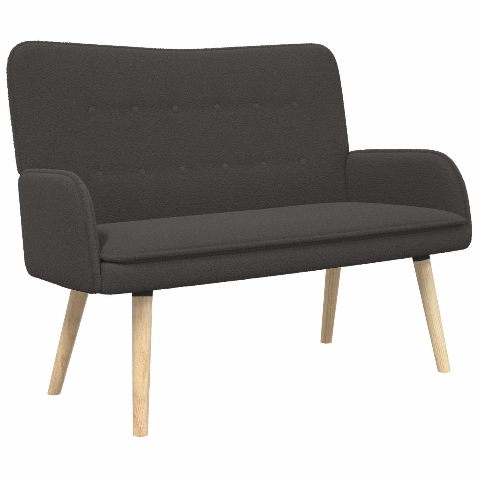 vidaXL Sofa dwuosobowa ciemnoszary 115 x 61 x 87 cm Bouclé