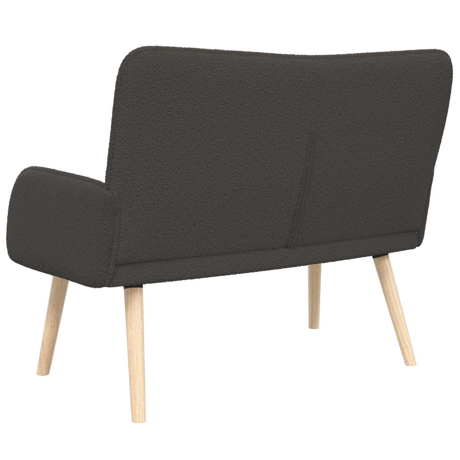 vidaXL Sofa dwuosobowa ciemnoszary 115 x 61 x 87 cm Bouclé