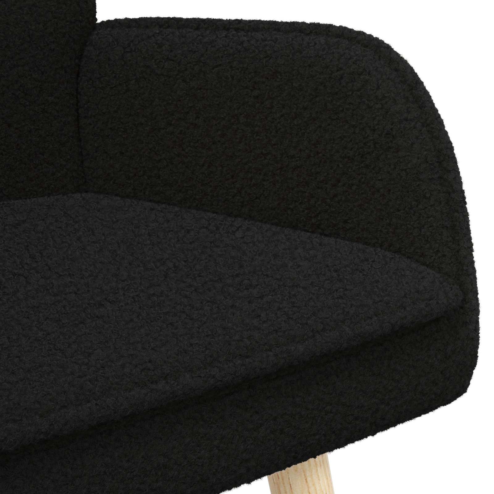 vidaXL Sofa dwuosobowa Czarny 115 x 61 x 87 cm Bouclé