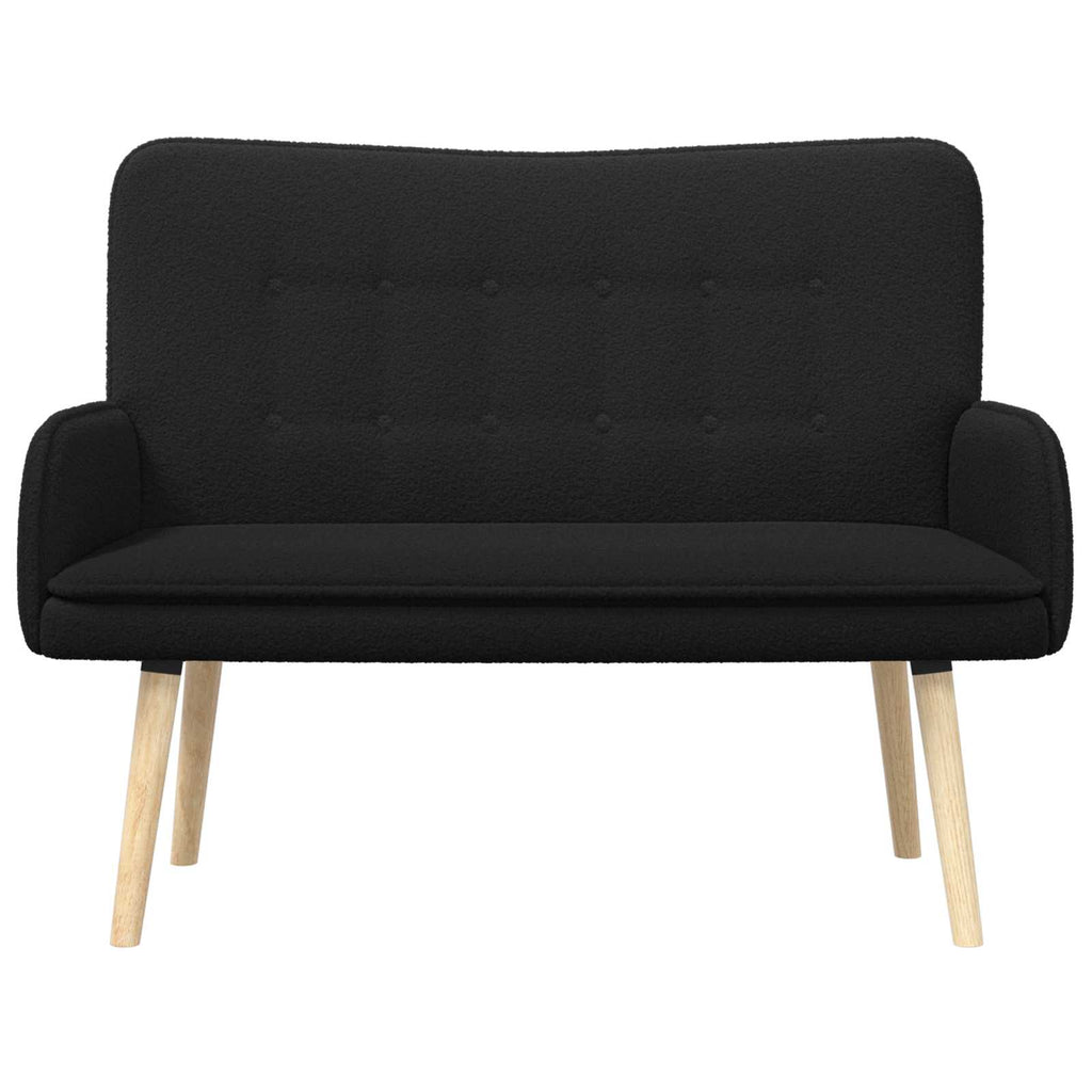 vidaXL Sofa dwuosobowa Czarny 115 x 61 x 87 cm Bouclé