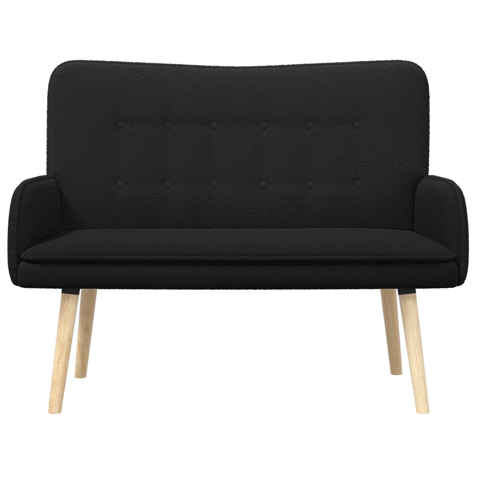 vidaXL Sofa dwuosobowa Czarny 115 x 61 x 87 cm Bouclé
