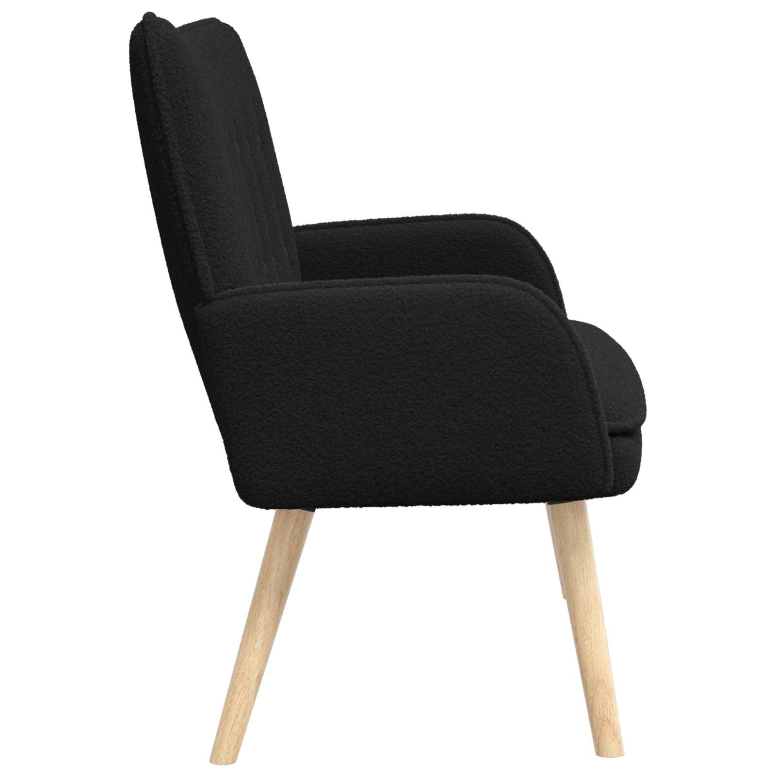 vidaXL Sofa dwuosobowa Czarny 115 x 61 x 87 cm Bouclé