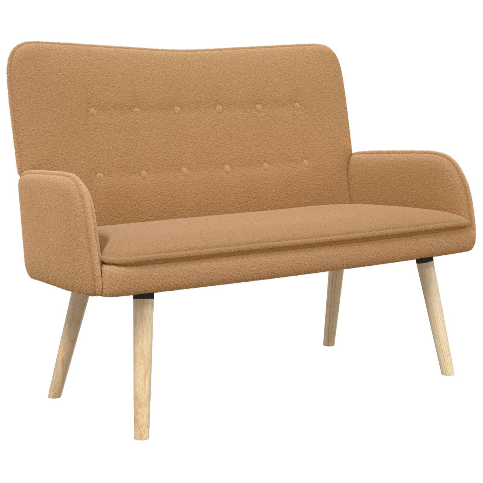 vidaXL Sofa dwuosobowa Beżowy 115 x 61 x 87 cm Bouclé