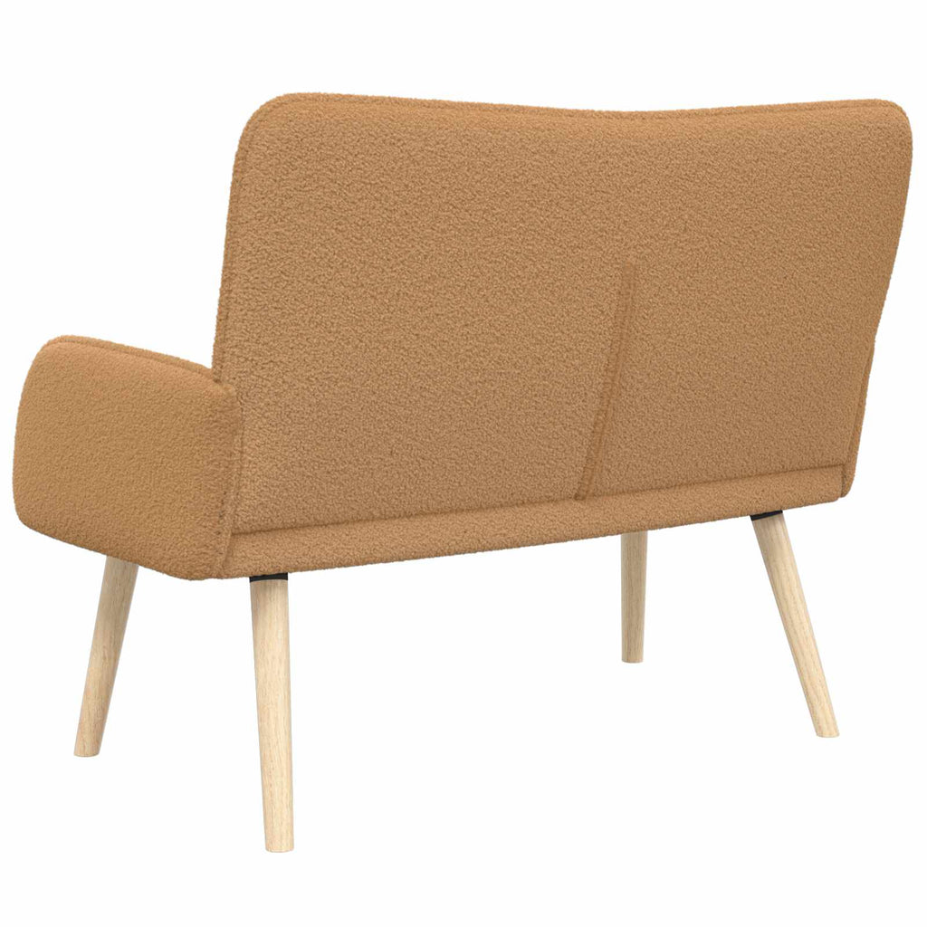 vidaXL Sofa dwuosobowa Beżowy 115 x 61 x 87 cm Bouclé