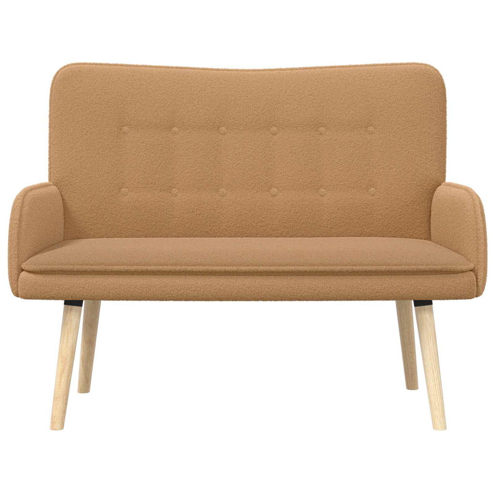 vidaXL Sofa dwuosobowa Beżowy 115 x 61 x 87 cm Bouclé