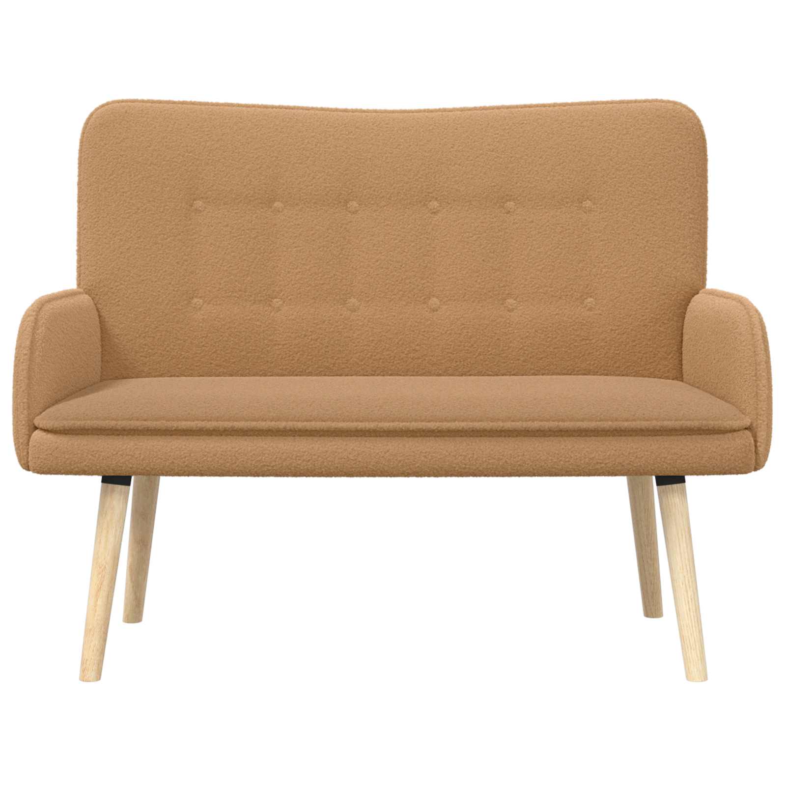 vidaXL Sofa dwuosobowa Beżowy 115 x 61 x 87 cm Bouclé