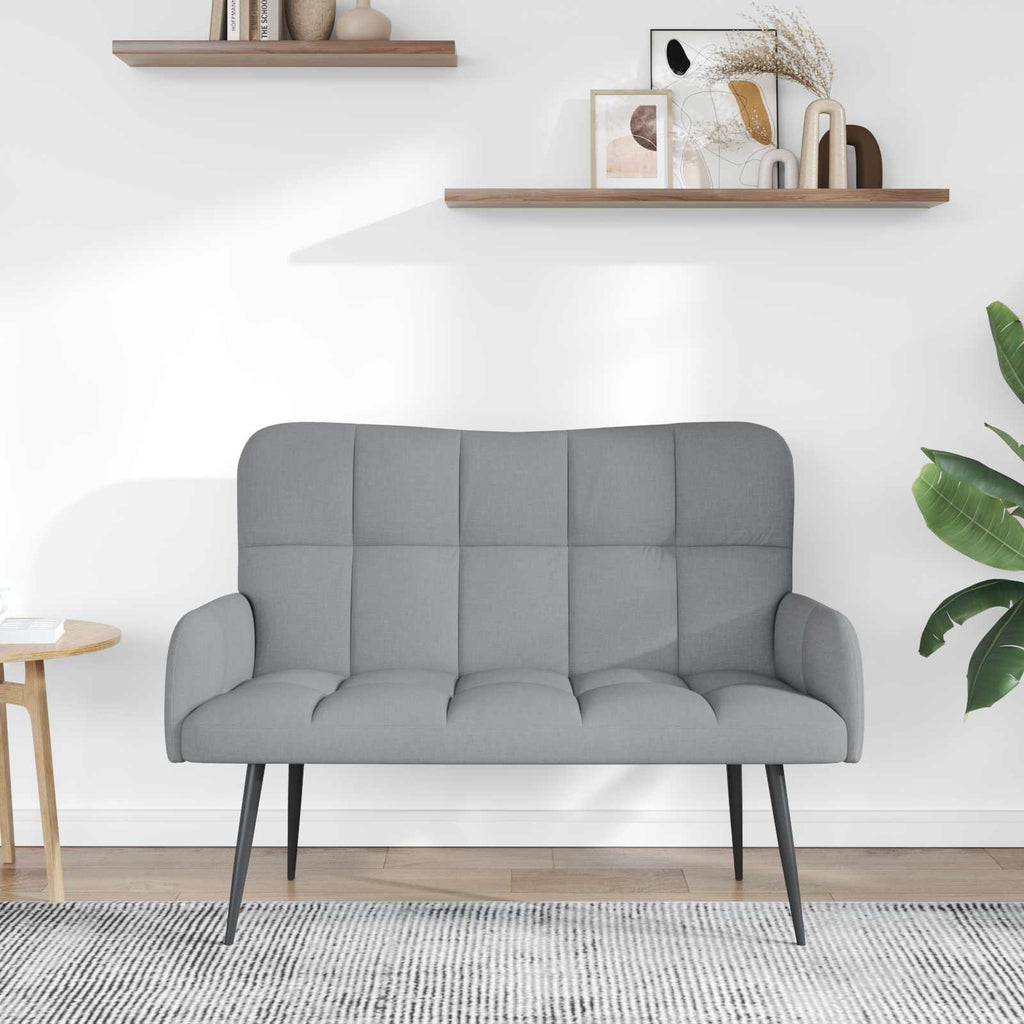 vidaXL Sofa dwuosobowa jasnoszary 115 x 61 x 87 cm tkanina