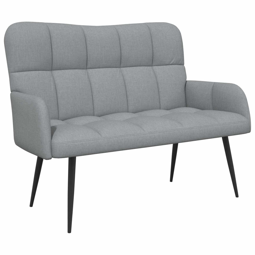 vidaXL Sofa dwuosobowa jasnoszary 115 x 61 x 87 cm tkanina