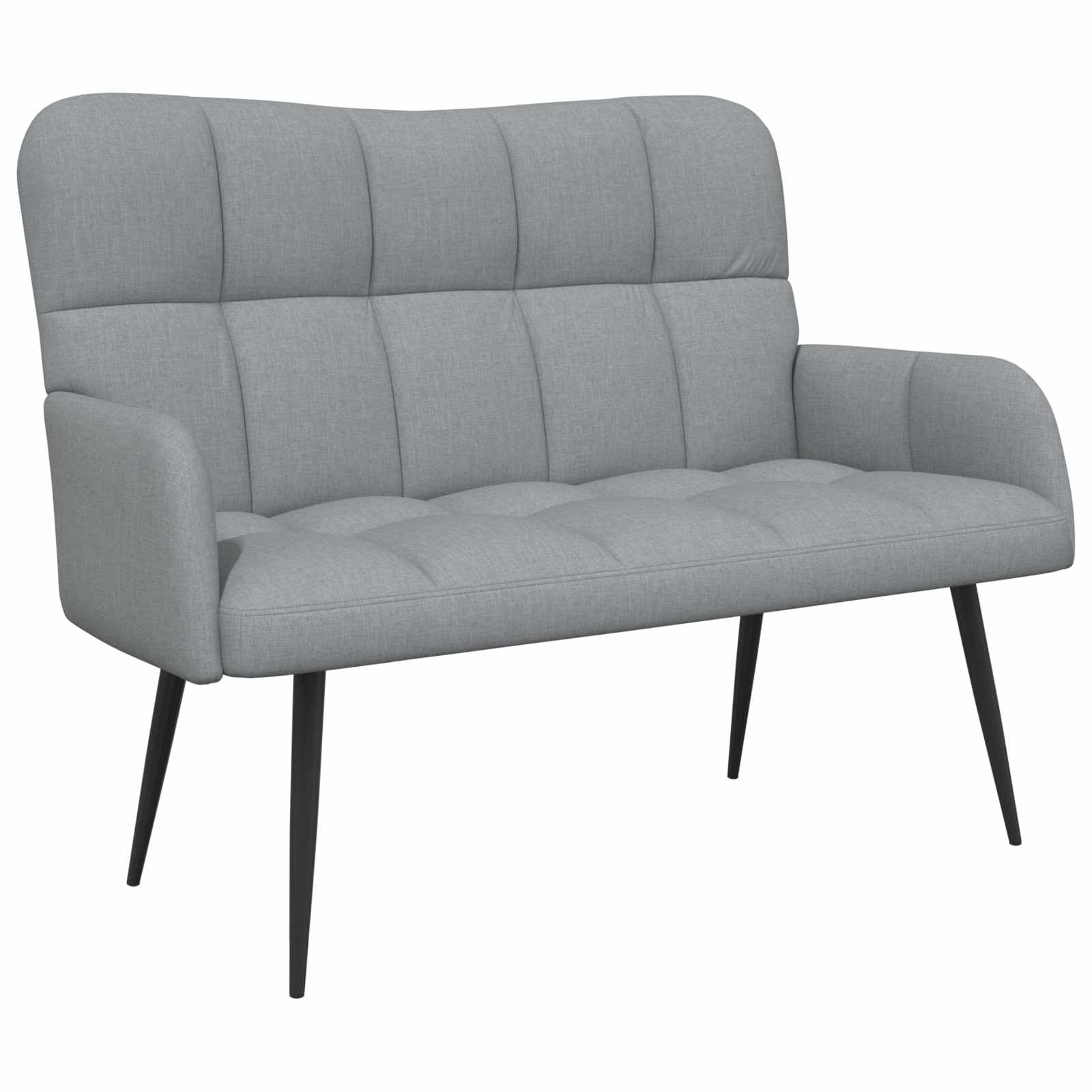 vidaXL Sofa dwuosobowa jasnoszary 115 x 61 x 87 cm tkanina