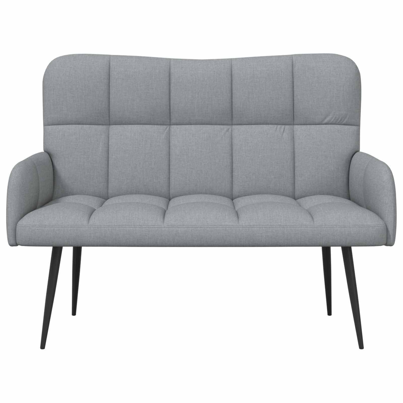 vidaXL Sofa dwuosobowa jasnoszary 115 x 61 x 87 cm tkanina